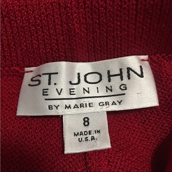 St. John Red Dress Pants Size 8 - Picture 2 of 8